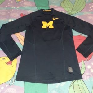Nike Pro Michigan Wolverines Hyperwarm Shirt Sport